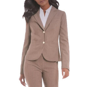 Calvin Klein Taupe Blazer Womens 6 Tailored Neutral Business Casual Fall Winter